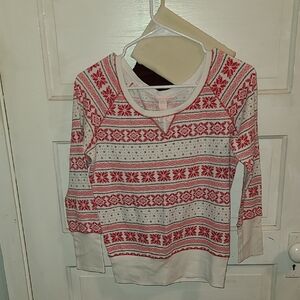 Victoria's Secret Pink and White Knit Top